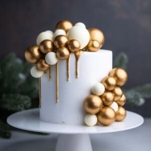 Cake Topper Gold Faux Ball